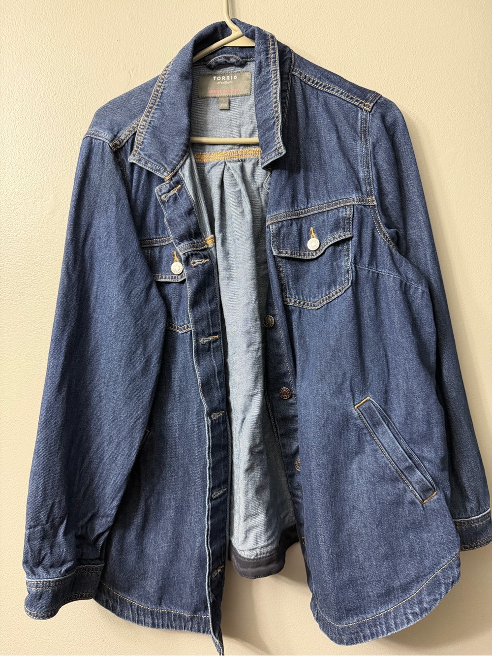 Torrid Women's Dark Blue Denim shirt Jacket 0x
